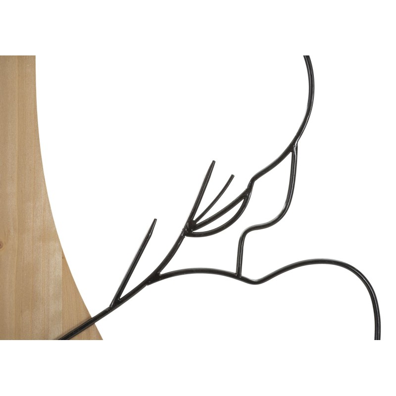 Panel mural de hierro y madera – Refinamiento decorativo (60 x 2 x 90 cm)