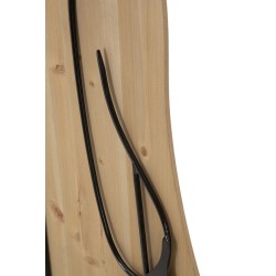 Panel mural de hierro y madera – Refinamiento decorativo (60 x 2 x 90 cm)