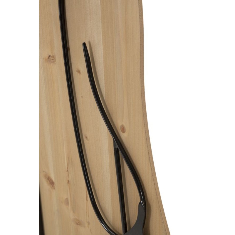 Panel mural de hierro y madera – Refinamiento decorativo (60 x 2 x 90 cm)