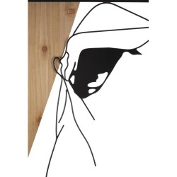 Listón mural – B – Hierro y madera, armonía de formas (50 x 2 x 90 cm)