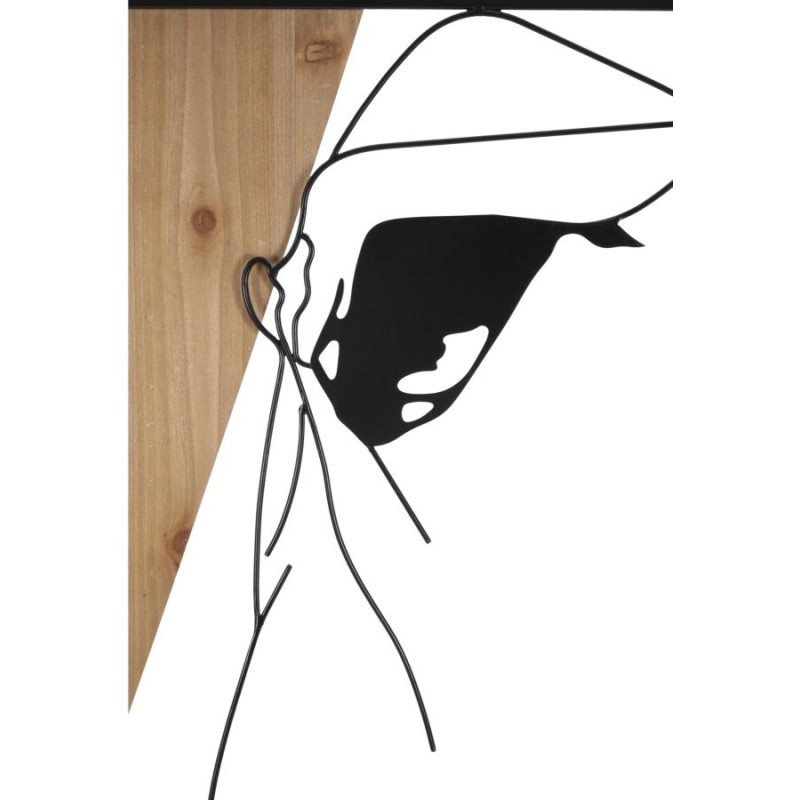 Listón mural – B – Hierro y madera, armonía de formas (50 x 2 x 90 cm)