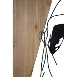 Listón mural – B – Hierro y madera, armonía de formas (50 x 2 x 90 cm)