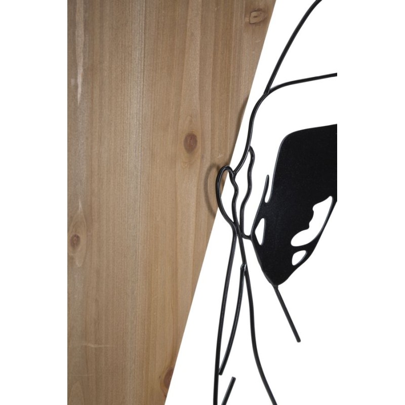 Listón mural – B – Hierro y madera, armonía de formas (50 x 2 x 90 cm)