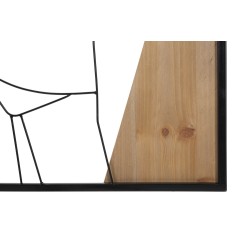 Listón mural – B – Hierro y madera, armonía de formas (50 x 2 x 90 cm)