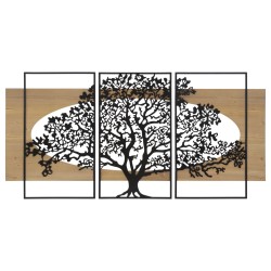 Panel de pared TREE – Juego de 3 piezas, diseño natural (176 x 2 x 90 cm / 63 x 2 x 90 – 50 x 2 x 90)