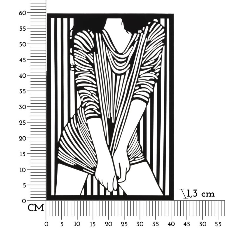 Elegante panel de pared – Sencillez y sofisticación (40 x 1,3 x 60 cm)