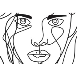 Panel mural FACE – Decoración artística (57,5 x 1,3 x 80 cm)