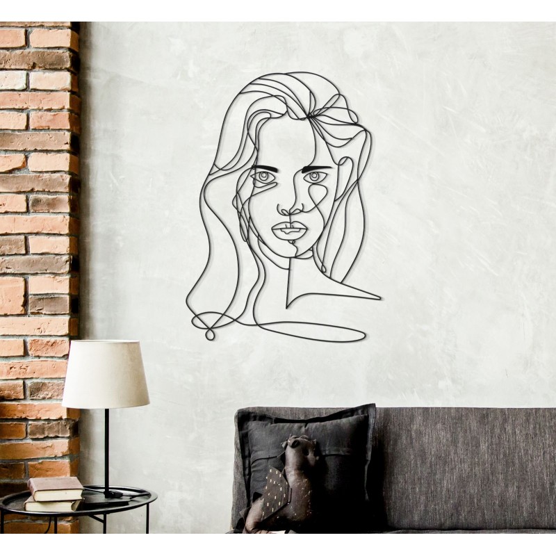 Panel mural FACE – Decoración artística (57,5 x 1,3 x 80 cm)