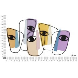 Panel mural OJOS – A – Intenso y cautivador (120 x 2 x 72 cm)