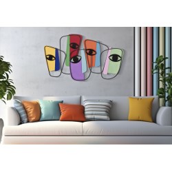 Panel mural OJOS – B – Variación artística (120 x 2 x 72 cm)