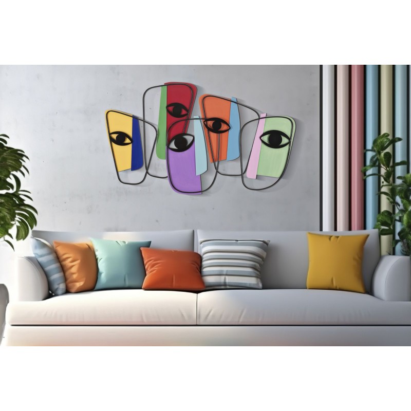 Panel mural OJOS – B – Variación artística (120 x 2 x 72 cm)