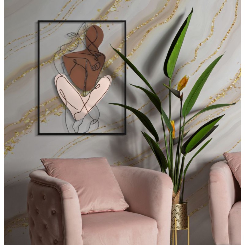 Panel de pared PAREJA – Armonía decorativa (60 x 1,3 x 80 cm)