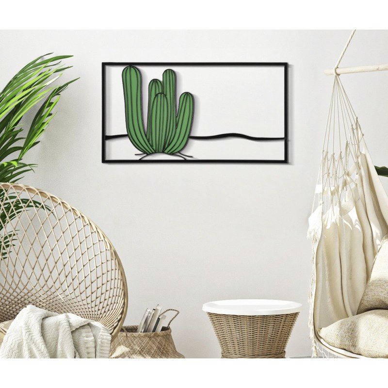Panel mural CACTUS – Originalidad natural (60 x 1,3 x 33 cm)