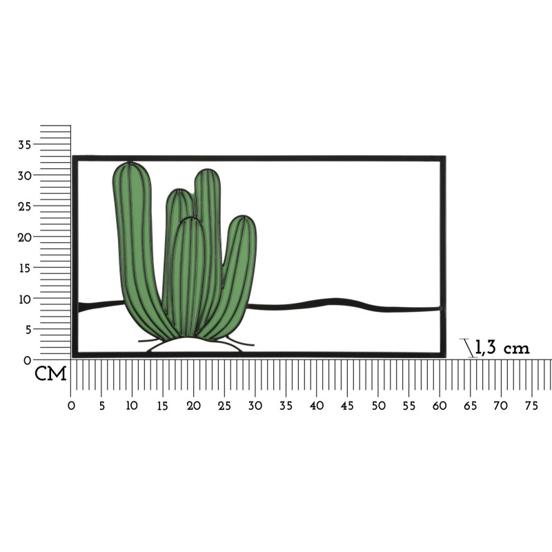 Panel mural CACTUS – Originalidad natural (60 x 1,3 x 33 cm)