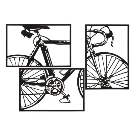 Juego de paneles de pared para bicicletas – Juego de 3 piezas, estilo moderno (40 x 1,3 x 60 cm / tamaño de cada pieza)