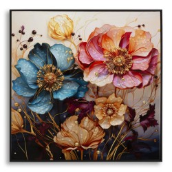 Cuadro lacado con marco NARCY – A – Lujo contemporáneo (82 x 4 x 82 cm)