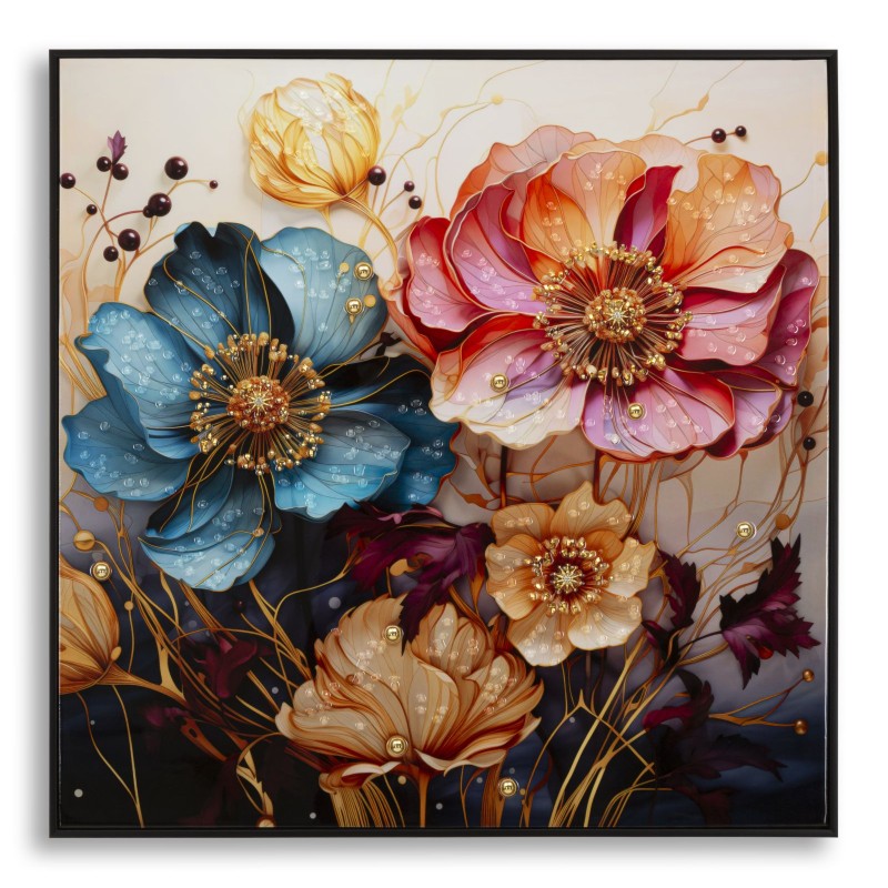 Cuadro lacado con marco NARCY – A – Lujo contemporáneo (82 x 4 x 82 cm)