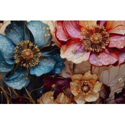 Cuadro lacado con marco NARCY – A – Lujo contemporáneo (82 x 4 x 82 cm)