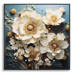 Cuadro lacado con marco NARCY – B – Sofisticación mural (82 x 4 x 82 cm)