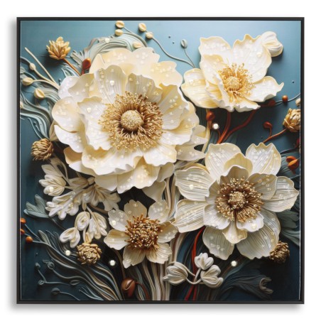 Cuadro lacado con marco NARCY – B – Sofisticación mural (82 x 4 x 82 cm)