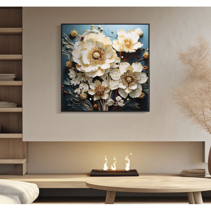 Cuadro lacado con marco NARCY – B – Sofisticación mural (82 x 4 x 82 cm)