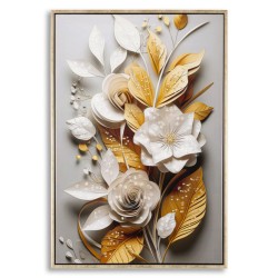 Cuadro lacado con marco FLORA M – Elegancia sutil (42 x 3,5 x 62 cm)