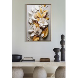 Cuadro lacado con marco FLORA M – Elegancia sutil (42 x 3,5 x 62 cm)