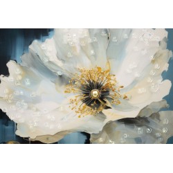 Cuadro lacado con marco AZUL – Un toque de color refinado (42 x 3,5 x 62 cm)