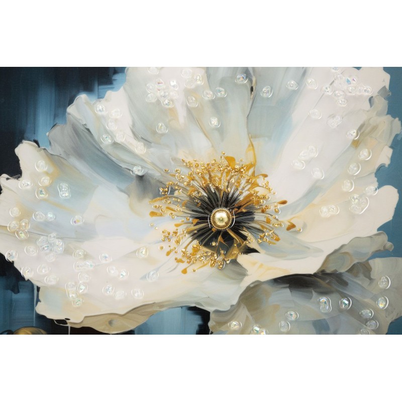 Cuadro lacado con marco AZUL – Un toque de color refinado (42 x 3,5 x 62 cm)