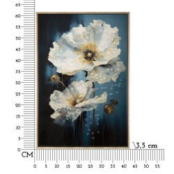 Cuadro lacado con marco AZUL – Un toque de color refinado (42 x 3,5 x 62 cm)