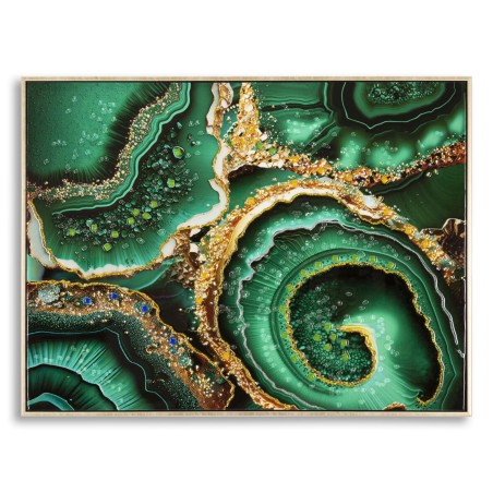 Arte mural lacado con marco SMERALDY – A – Modernidad Artística (82 x 4 x 62 cm)