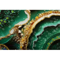 Arte mural lacado con marco SMERALDY – A – Modernidad Artística (82 x 4 x 62 cm)