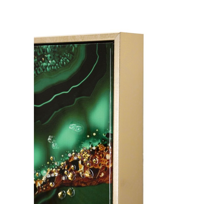 Arte mural lacado con marco SMERALDY – A – Modernidad Artística (82 x 4 x 62 cm)