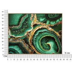 Arte mural lacado con marco SMERALDY – A – Modernidad Artística (82 x 4 x 62 cm)