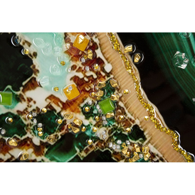 Cuadro lacado con marco SMERALDY – B – Variación contemporánea (82 x 4 x 62 cm)