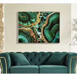 Cuadro lacado con marco SMERALDY – B – Variación contemporánea (82 x 4 x 62 cm)