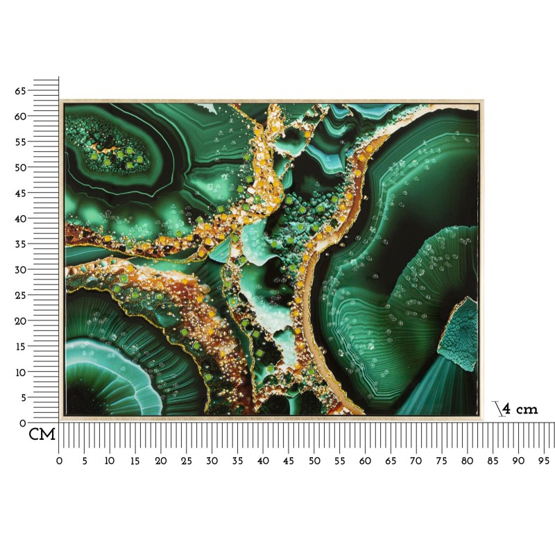 Cuadro lacado con marco SMERALDY – B – Variación contemporánea (82 x 4 x 62 cm)