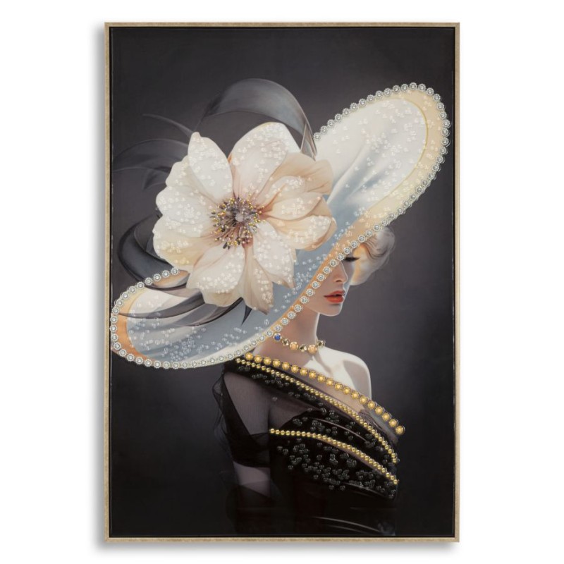 Cuadro lacado con marco, SOMBRERO DE VIENA – A – Diseño original (62 x 4 x 92 cm)