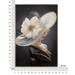 Cuadro lacado con marco, SOMBRERO DE VIENA – A – Diseño original (62 x 4 x 92 cm)