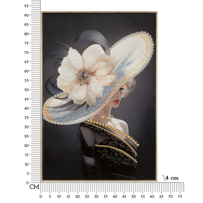 Cuadro lacado con marco, SOMBRERO DE VIENA – A – Diseño original (62 x 4 x 92 cm)