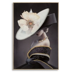 Cuadro lacado con marco, SOMBRERO DE VIENA – B – Estilo único (62 x 4 x 92 cm)