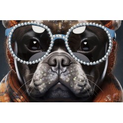 Cuadro lacado con marco BAD BULLY – A – Energía y carácter (42,5 x 2,8 x 82,5 cm)