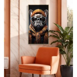 Cuadro lacado con marco BAD BULLY – A – Energía y carácter (42,5 x 2,8 x 82,5 cm)