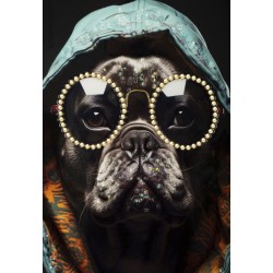 Cuadro lacado con marco BAD BULLY – B – Variación dinámica (42,5 x 2,8 x 82,5 cm)