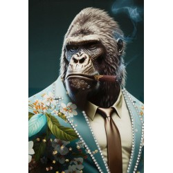 Cuadro lacado KONGY con marco – B – Diseño contemporáneo (62 x 4 x 92 cm)