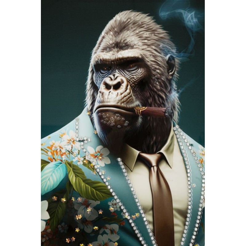 Cuadro lacado KONGY con marco – B – Diseño contemporáneo (62 x 4 x 92 cm)