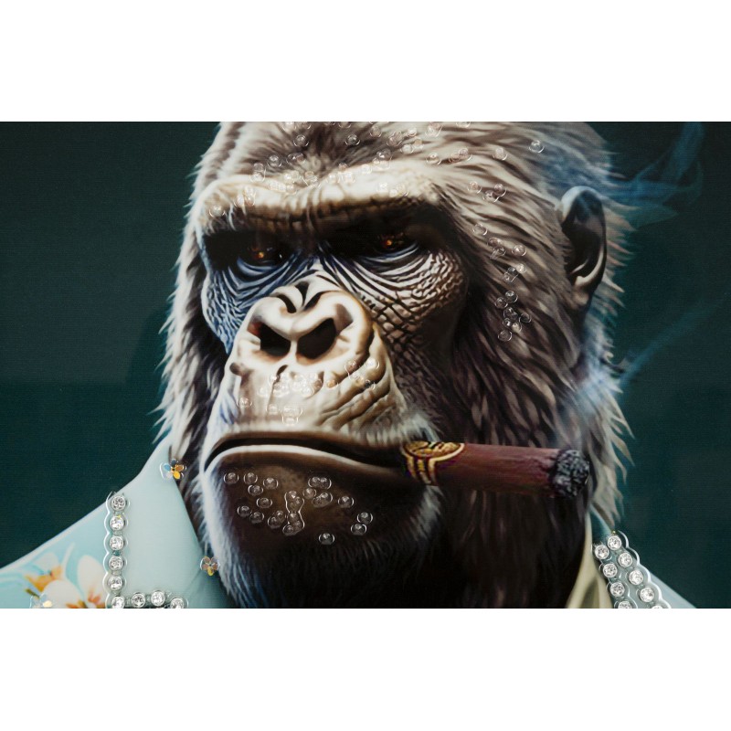 Cuadro lacado KONGY con marco – B – Diseño contemporáneo (62 x 4 x 92 cm)