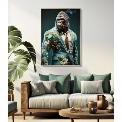 Cuadro lacado KONGY con marco – B – Diseño contemporáneo (62 x 4 x 92 cm)