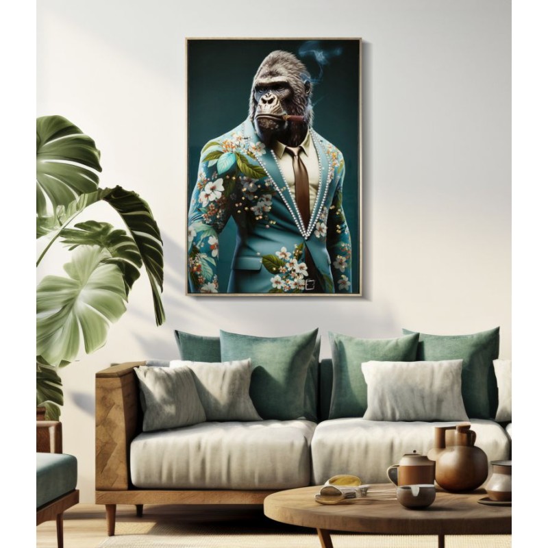 Cuadro lacado KONGY con marco – B – Diseño contemporáneo (62 x 4 x 92 cm)