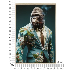 Cuadro lacado KONGY con marco – B – Diseño contemporáneo (62 x 4 x 92 cm)